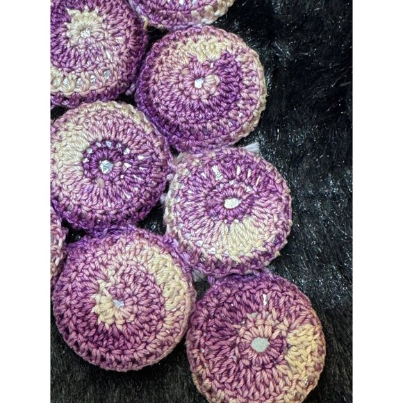 Vintage Soda Cap Crocheted Purple Grape Cluster Trivet - Picture 3 of 8